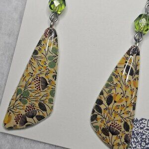 Handmade Vintage theme earrings with accent beads